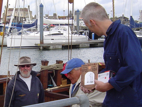 de plaquette voor de schipper reddingboot RNLI