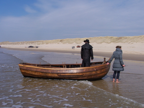 Jan van Claes op de filmset